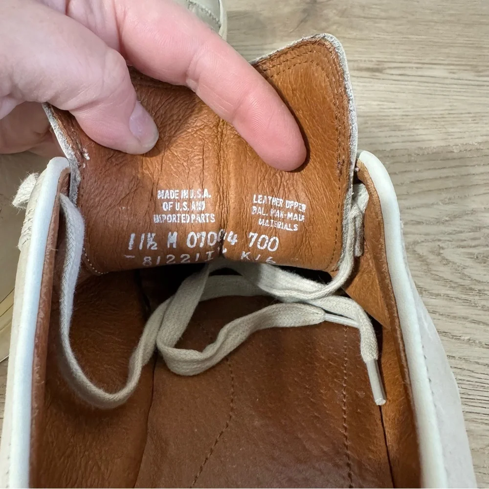 Frye Griege‎ Beige Leather Lace Up Sneakers Mens Size 11.5 Style 07004
